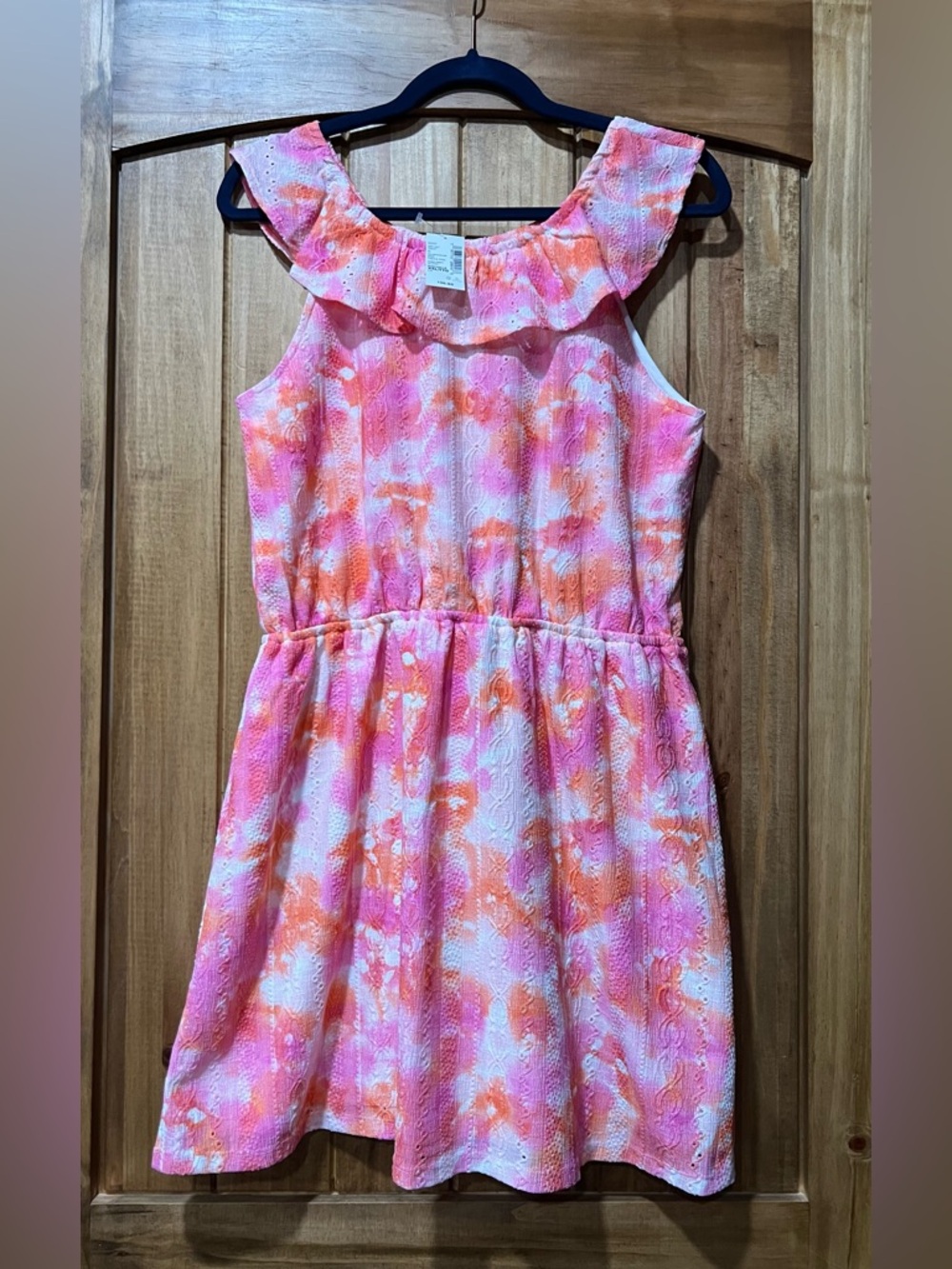 The Children’s Place Girls “Yreka Pink” Eyelet Ruffle Dress